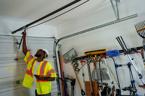 Professional Garage Door Panel Replacement technician working in Rigby, ID